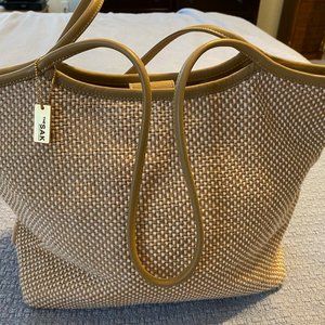 Sak Brown Fabric Woven Purse Handbag Excellent Condition!